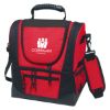 Dual Compartment Cooler Bag - Red with Black Trim