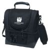 Dual Compartment Cooler Bag - Black with Black Trim