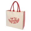 Catalina Cotton Canvas Tote Bag - Natural with Red