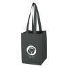 Non-woven 4 Bottle Wine Tote Bag - Black