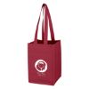 Non-woven 4 Bottle Wine Tote Bag - Burgundy