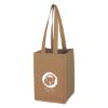 Non-woven 4 Bottle Wine Tote Bag - Khaki