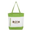 Living Color Tote Bag - White with Lime Green Trim