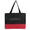 Heritage Quilted Tote Bag - Black with Red