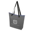 Melbourne Tote Bag - Gray with Blue Zipper