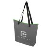 Melbourne Tote Bag - Gray with Lime Green Zipper