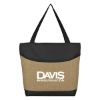 High Line Two-tone Tote Bag - Black with Khaki Trim