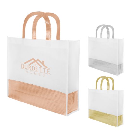 Flair Metallic Accent Non-woven Tote Bag