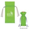 Wine Bottle Non-woven Gift Bag - Lime Green