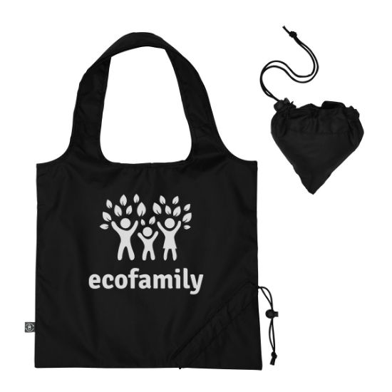 Foldaway Tote Bag with Rpet Material - Black