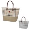 Tartan Jute Tote Bag