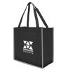 Reflective Shopper Reflective Large Non-woven Grocery Tote Bag - Black