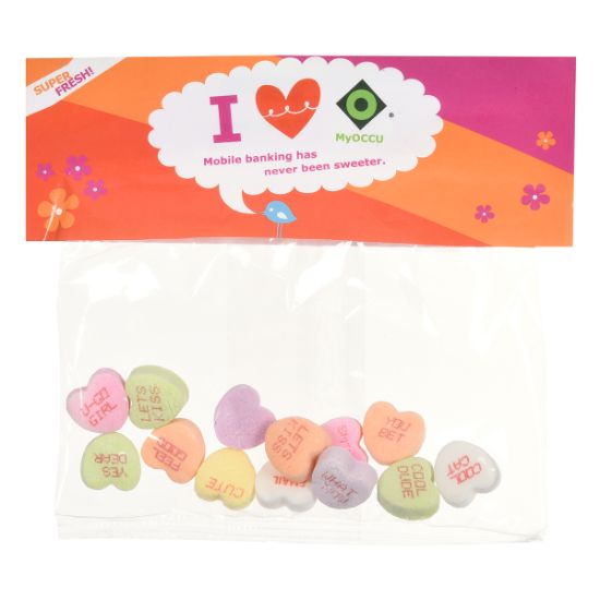 Chrts Candy Bag With Header Card And Conversation Hearts