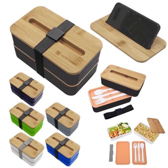 Stackable Bento Box With Phone Stand