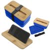 Stackable Bento Box With Phone Stand - Blue with Black Strap