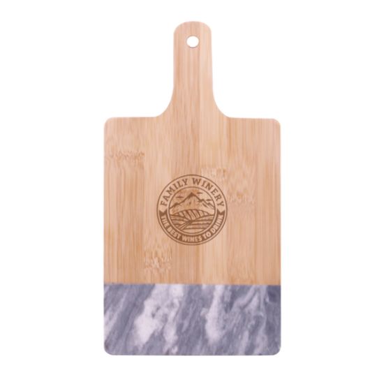 Black Marble & Bamboo Cutting Board