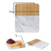 Marble And Bamboo Cheese Cutting Board With Slicer