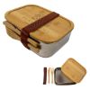 Sophisticate Stainless & Bamboo Bento Box 1