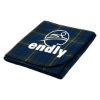 Fraser Fleece Blanket - Royal Blue with Green