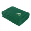 Pat Chenille Blanket with Woven Patch - Forest Green