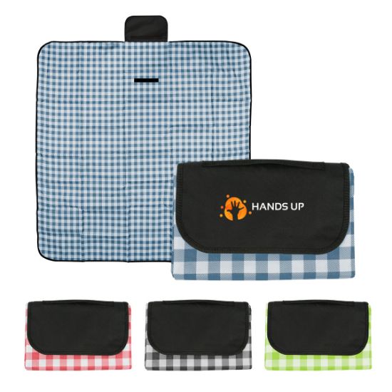 Gingham Roll-up Picnic Blanket