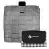 Gingham Roll-up Picnic Blanket - Black