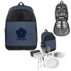 Lakeside Picnic Set Cooler Backpack - Black with Navy