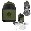 Lakeside Picnic Set Cooler Backpack - Black with Green