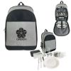 Lakeside Picnic Set Cooler Backpack - Black with Gray