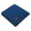 Fleece Stadium Blanket with Woven Patch - Dark Blue