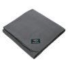 Fleece Stadium Blanket with Woven Patch - Charcoal