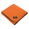 Fleece Stadium Blanket with Woven Patch - Orange