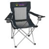 Mesh Folding Chair with Carrying Bag - Black