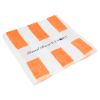 Seaside Beach Towel - White with Orange