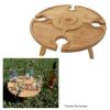 Bamboo Portable Wine & Cheese Table