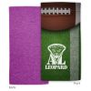 12" x 24" Dye Sublimated Microfiber Towel - White with Purple