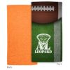 12" x 24" Dye Sublimated Microfiber Towel - White with Orange