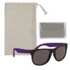 Rubberized Sunglasses with Microfiber Cloth and Pouch 1