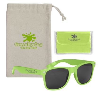 Malibu Sunglasses with Microfiber Cloth and Pouch