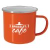 16 Oz. Steel Campfire Mug - Orange with White Inner