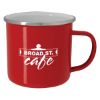 16 Oz. Steel Campfire Mug - Red with White Inner