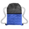 Heritage Quilted Drawstring Bag - Black with Royal Blue