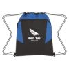 Tahoe Heathered Drawstring Backpack - Black with Royal Blue