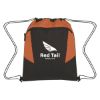 Tahoe Heathered Drawstring Backpack - Black with Orange