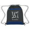 Soul Drawstring Sports Pack - Black with Royal Blue Trim