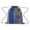 Sports Pack With Clear Pocket - Gray with Royal Blue