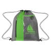 Sports Pack With Clear Pocket - Gray with Lime Green