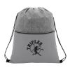 Color Basics Heathered Non-Woven Drawstring Bag - Gray with Gray