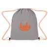 Jersey Drawstring Sports Pack - Orange Drawstring Cords