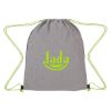 Jersey Drawstring Sports Pack - Lime Green Drawstring Cords